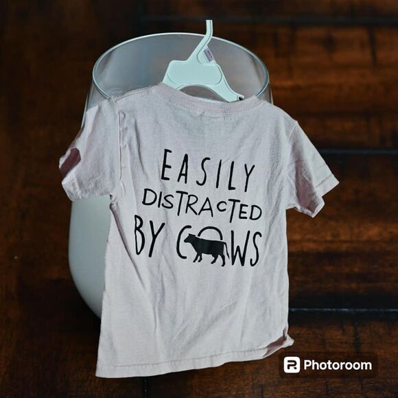 Holy Cow Eaisly Distracted By Cows Pink T-Shirt‎ Size 4T (O3) - Picture 2 of 2